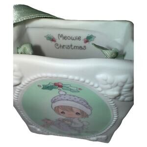 Precious Moments Christmas Porcelain Gift Bag Meowie Christmas